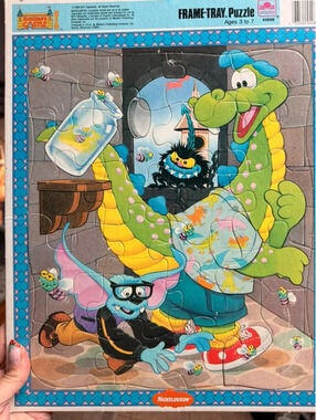 Vintage 1990 Eureeka's Castle Golden Frame-Tray Puzzle Nickelodeon